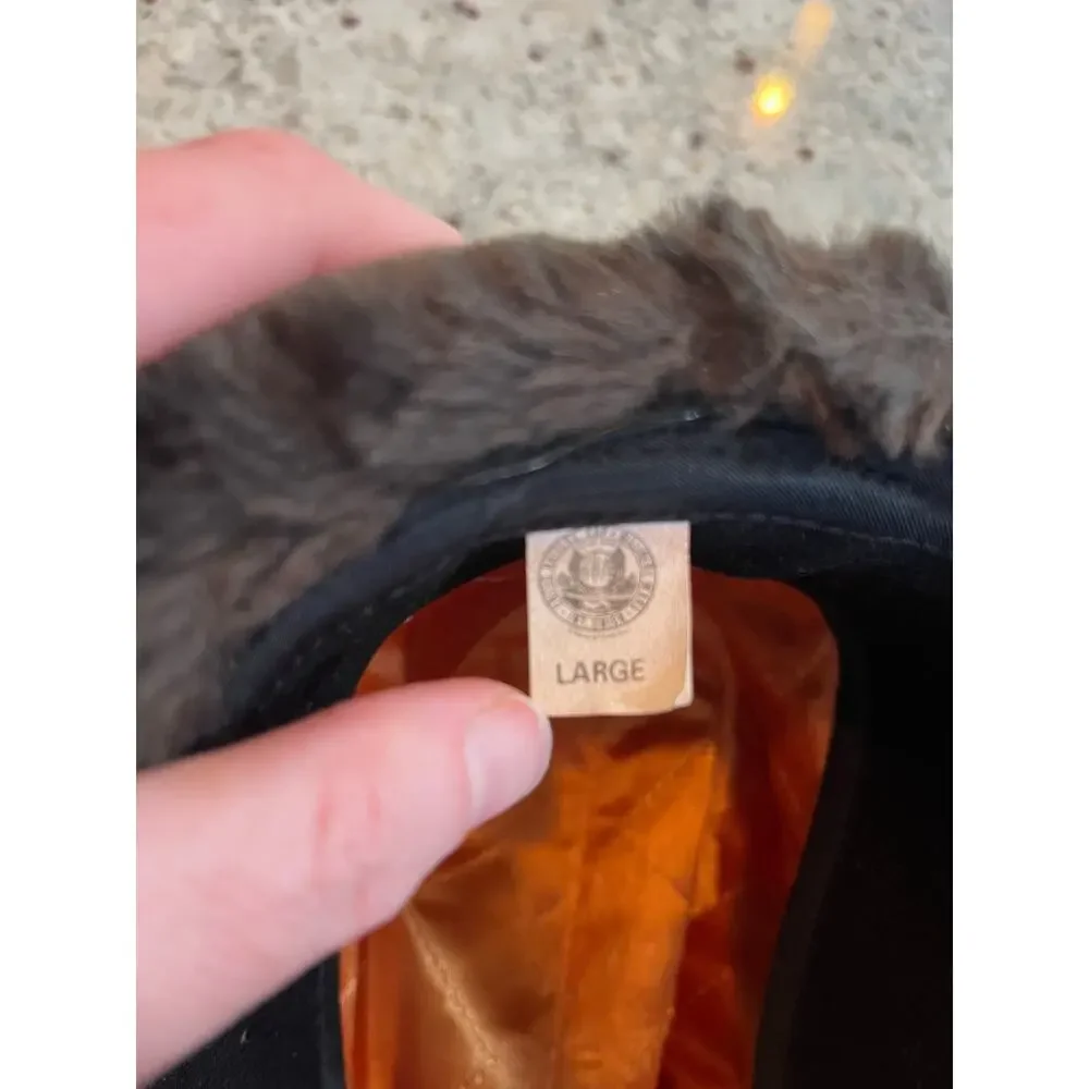 Vintage 70’s Faux Fur Derby‎ Hat L - Picture 5 of 6